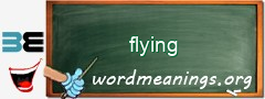 WordMeaning blackboard for flying